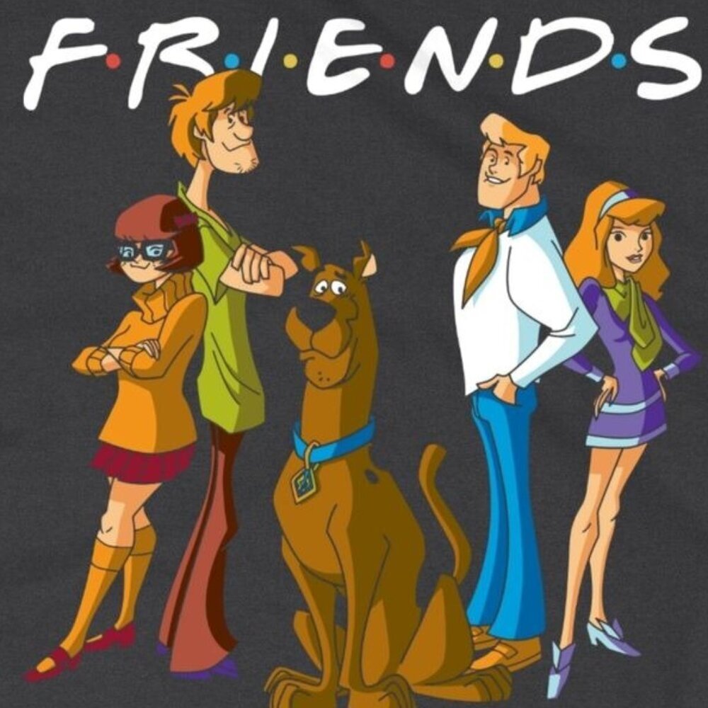 FRIENDS Style Scooby Doo T-Shirt Funny Cartoon Graphic Fan Gift Tee 05 - Picture 2 of 5